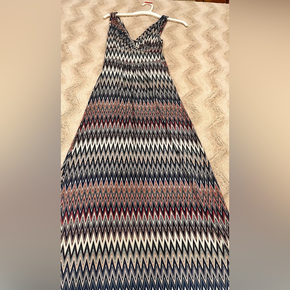 LoveApella Maxi Dress, Chevron Patterned, Multicolored, Size S
